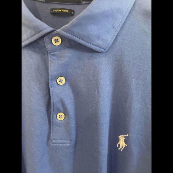 Blue Polo Tshirt slim fit size XL - Picture 2 of 5